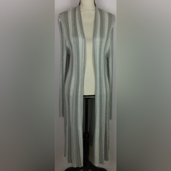I. N. C. Long Silver Duster Cardigan Approximately 42 Inches Long NWT Size: XL - Picture 1 of 5